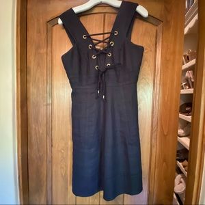 J. Crew Black Linen Dress